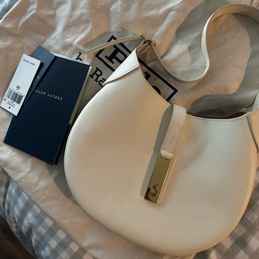 Ralph Lauren Polo Small Leather Ivory ID bag